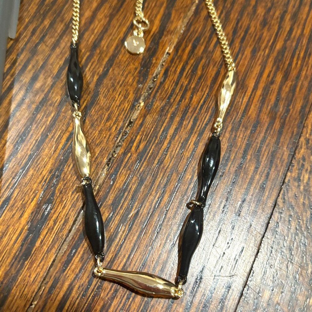 Costume Jewelry Black and Gold necklace
